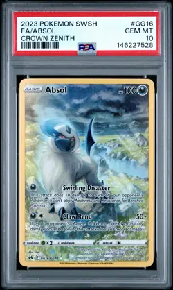 2023 POKEMON SWORD & SHIELD CROWN ZENITH #GG16 FULL ART/ABSOL PSA 10 - Image 1