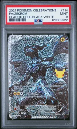 2021 POKEMON CELEBRATIONS CLASSIC COLL #114 FULL ART/ZEKROM PSA 9 - Image 1