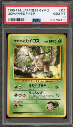 Pokemon Giovanni's Pinsir Gym 2 Japanese Rare #127 PSA 10 Gem Mint - Image 1
