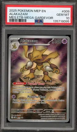 Pokemon Alakazam Mega Evolution Mega Gardevoir ETB Promo #009 PSA 10 Gem Mint - Image 1