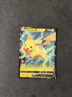 Pikachu V SWSH063 Sword Shield Blackstar Tin Promo Pokemon NM - Image 1
