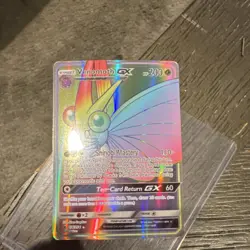 Pokemon Venomoth GX Secret Rare Holo 200 HP SM Unbroken Bonds 216/214 - Image 1