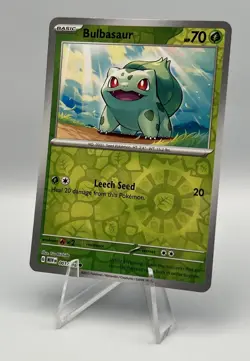 Pokemon TCG Bulbasaur 001/165 - Scarlet & Violet 151 - Reverse Holo NM - Image 1