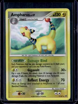 2009 Pokemon Platinum Ampharos Reverse Foil #1/127 - Image 1
