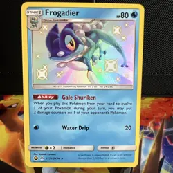 Pokemon TCG Frogadier Holo Shiny Rare Card SV12/SV94 Hidden Fates - Image 1