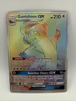 POKEMON GUMSHOOS GX 157/149 HYPER RARE FULL ART SUN & MOON - Image 1