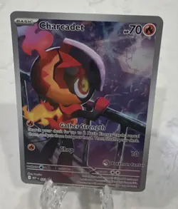 2025 Pokemon Phantasmal Flames Charcadet 022 Pokemon Center Promo ETB Stamped - Image 1