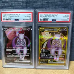PSA 10 Pokemon Card Team Rocket's Mewtwo ex UR 130/098 & SR Glory of Team Rocket - Image 1