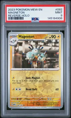 2023 POKEMON MEW EN-151 REVERSE HOLO #082 MAGNETON PSA 9 - Image 1