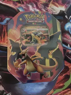 Pokemon Mega Charizard Tin with Mega Charizard Y EX Promo & Booster Packs - Image 1