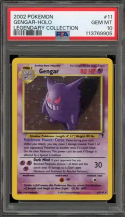 Pokemon Gengar Legendary Coll. Holo Rare #11 PSA 10 Gem Mint - Image 1