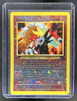 1999 Pokemon Wizards Black Star Promos Entei Holo #34 DAMAGED - Image 1