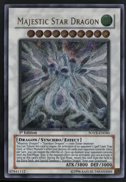 Majestic Star Dragon (UTR) SOVR-EN040 Ultimate Rare 1st Edition Yu-Gi-Oh - Image 1