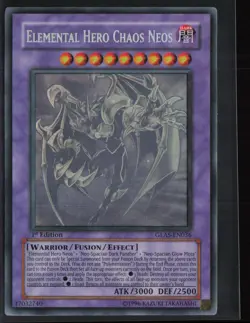 Elemental Hero Chaos Neos (Ghost Rare) GLAS-EN036 1st Edition Yu-Gi-Oh - Image 1