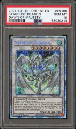 Stardust Dragon DAMA-EN100 1st Edition Starlight Rare Yugioh PSA 10 *214 - Image 1