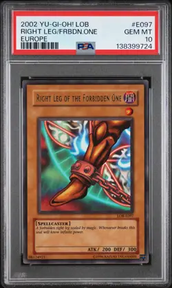 Right Leg Of The Forbidden One LOB-E097 Ultra Rare Europe Yugioh PSA 10 *724 - Image 1