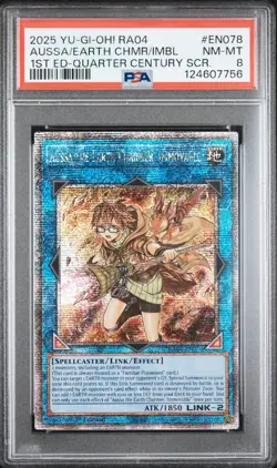 Aussa The Earth Charmer, Immovable RA04-EN078 1st Edition QCSR Yugioh PSA 8 - Image 1