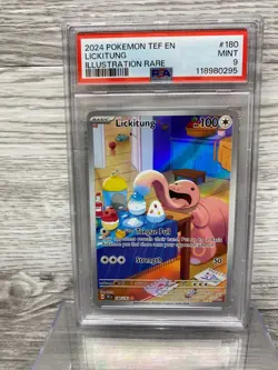 2024 POKEMON TEF EN-TEMPORAL FORCES ILLUSTRATION RARE #180 LICKITUNG PSA 9 - Image 1