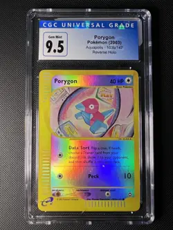Pokemon Porygon 103b/147 Aquapolis Reverse Holo 2003 CGC 9.5 GEM MINT (CGC 10) - Image 1
