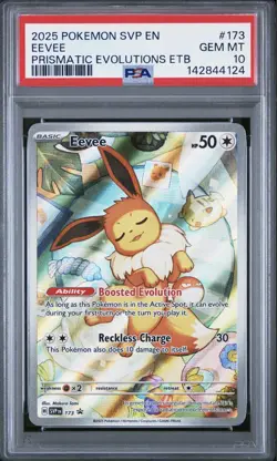 2025 Pokemon SVP EN Eevee #173 Prismatic Evolutions ETB Black Star Promo PSA 10 - Image 1