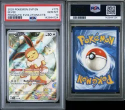 2025 Pokemon SVP EN Eevee #173 Prismatic Evolutions ETB Black Star Promo PSA 10 - Image 3