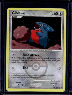 2009 Pokemon Platinum Supreme Victors Gible Reverse Holo #106/147 - Image 1
