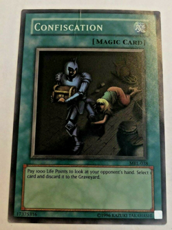 Yugioh - Confiscation - MRL-038 - Super Rare - Unlimited Edition - Played - Image 1