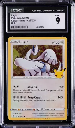 2021 POKEMON CELEBRATIONS HOLO #022/025 LUGIA CGC 9 - Image 1