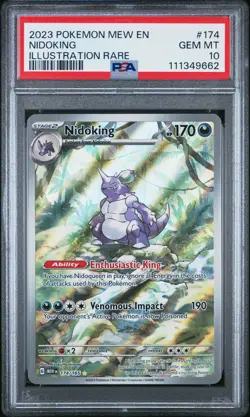 2023 POKEMON MEW EN-151 ILLUSTRATION RARE #174 NIDOKING PSA 10 - Image 1