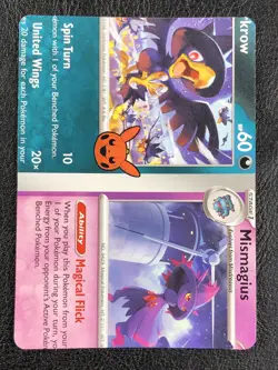 NFC Miscut - Murkrow & Mismagius - Trick Or Trade 2023 - Error - Pokemon TCG - Image 2