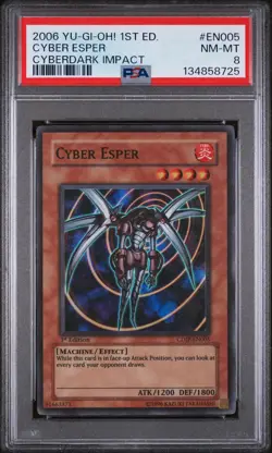 2006 YU-GI-OH! CDIP-CYBERDARK IMPACT 1ST EDITION #EN005 CYBER ESPER PSA 8 - Image 1