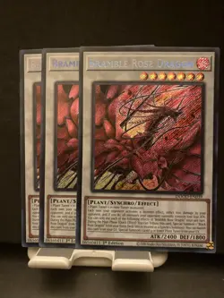 Yu-Gi-Oh Bramble Rose Dragon DOOD-EN039 Secret Rare 1st Edition x 3 - Image 1