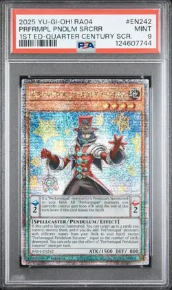 Performapal Pendulum Sorcerer RA04-EN242 1st Edition QCSR Yugioh PSA 9 - Image 1