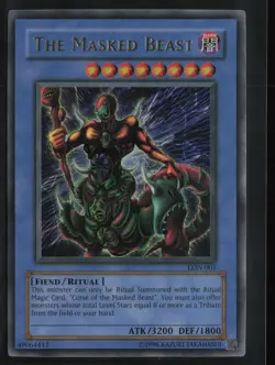 The Masked Beast LON-001 Ultra Rare DOUBLE NAME ERROR Yu-Gi-Oh - Image 1
