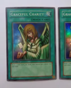 Playset: 3x Graceful Charity SDP-040 (Super Rare, 1st Edition, Played / LP) - Image 3
