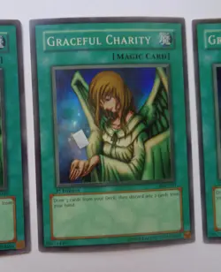 Playset: 3x Graceful Charity SDP-040 (Super Rare, 1st Edition, Played / LP) - Image 4