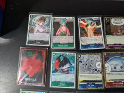 OP One Piece Card Game 42 Card Lot + Sleeves! Varying Rarities Secret Rare, Holo - Image 2