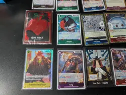 OP One Piece Card Game 42 Card Lot + Sleeves! Varying Rarities Secret Rare, Holo - Image 5