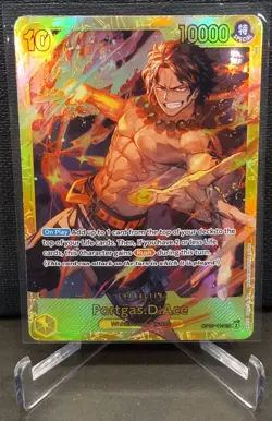 ONE PIECE SECRET RARE JP PORTGAS D. ACE OP07-119 SEC PRB02 Japanese - Image 1