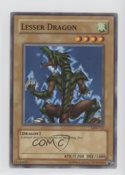 Lesser Dragon YuGiOh Legend of Blue Eyes White #LOB-113 2002 - Image 1