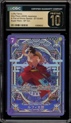 One Piece CCG Luffy-Tarou JPN Super Rare SP Ver. ST18-005 CGC 10 Pristine - Image 1