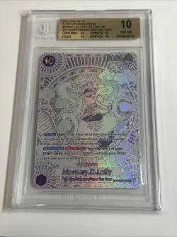 2025 ONE PIECE EN MONKEY D LUFFY 3RD ANNIVERSARY OP05-119 BGS 10 FIST OF DIVINE - Image 1