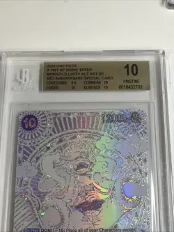 2025 ONE PIECE EN MONKEY D LUFFY 3RD ANNIVERSARY OP05-119 BGS 10 FIST OF DIVINE - Image 2