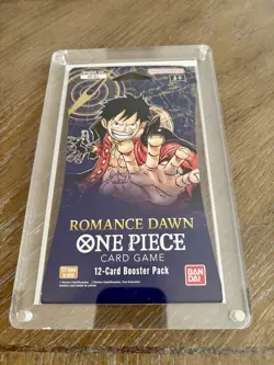 One-Piece Romance Dawn Sleeved Booster Pack +Acrylic Case, Pre-Errata, 1st Wave - Image 1