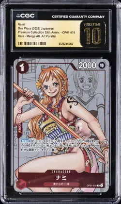 2022 ONE PIECE JPN PREM COLL 25TH ANNIV MANGA ALT. ART NAMI CGC 10 PRISTINE - Image 1
