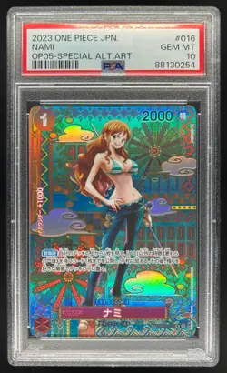 2023 One Piece Japanese Nami Special Alternate Art Rare #OP05-016 PSA 10 - Image 1