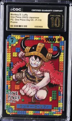 2025 ONE PIECE JPN PC: ONE PIECE DAY'25, PROMO MONKEY D. LUFFY CGC 10 PRISTINE - Image 1