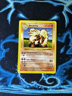 Pokemon TCG Arcanine Base Set, Shadowless Uncommon Card 23/102 - Image 1