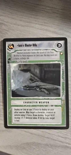 Star Wars CCG Leia's Blaster Special Edition R Card Decipher - Image 1