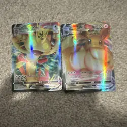 Pokemon TCG Meowth VMAX & Eevee VMAX Holo Card Promo Nintendo English Standard - Image 1